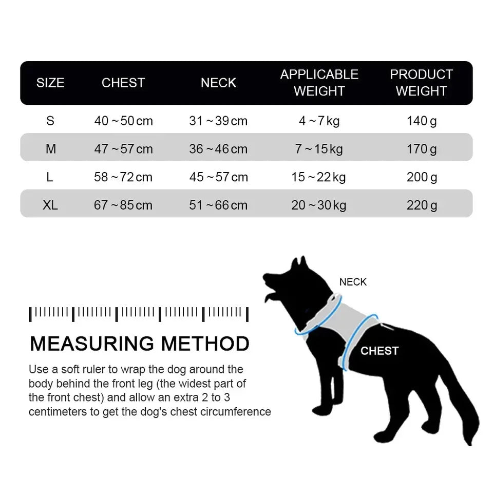 Dog Chest Harness with LED Panels - DeltaProtective