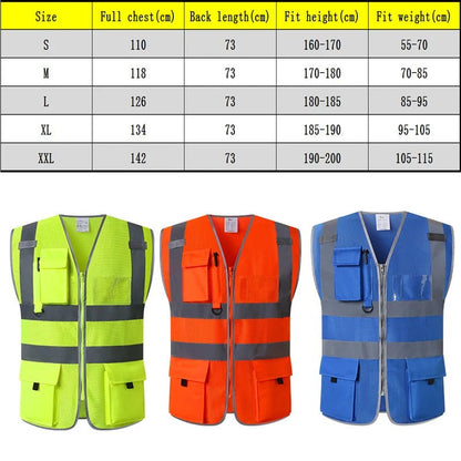 High Visibility Vest Mesh Safety Vest with Pockets and Zip closure - DeltaProtective