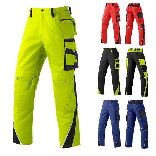 Mens StretchFit Hi-Viz Cargo Work Trousers - DeltaProtective